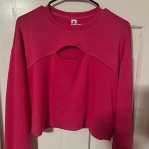 90 Degree By Reflex Fuchsia Cutout Sweatshirt